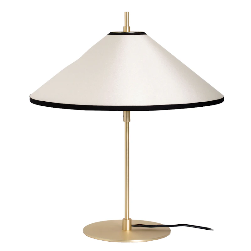 Tafta Tischlampe Ø40 cm, Schwarz / Altweiß