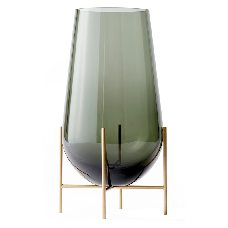 Échasse Vase M, Smoked/ Brass