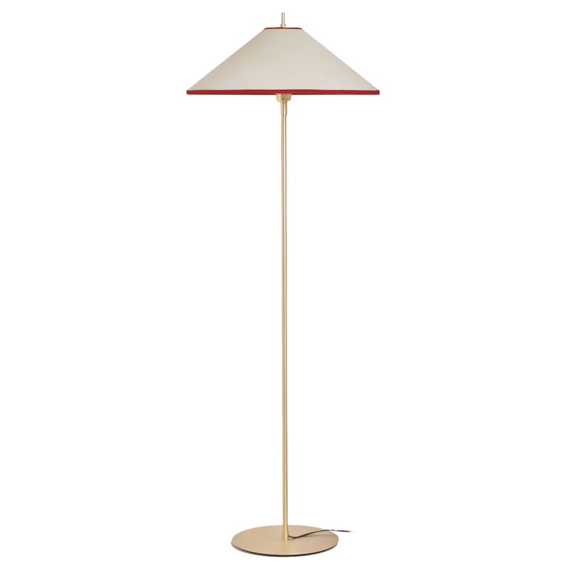 Tafta Stehlampe Ø52 cm, Rot / Altweiß