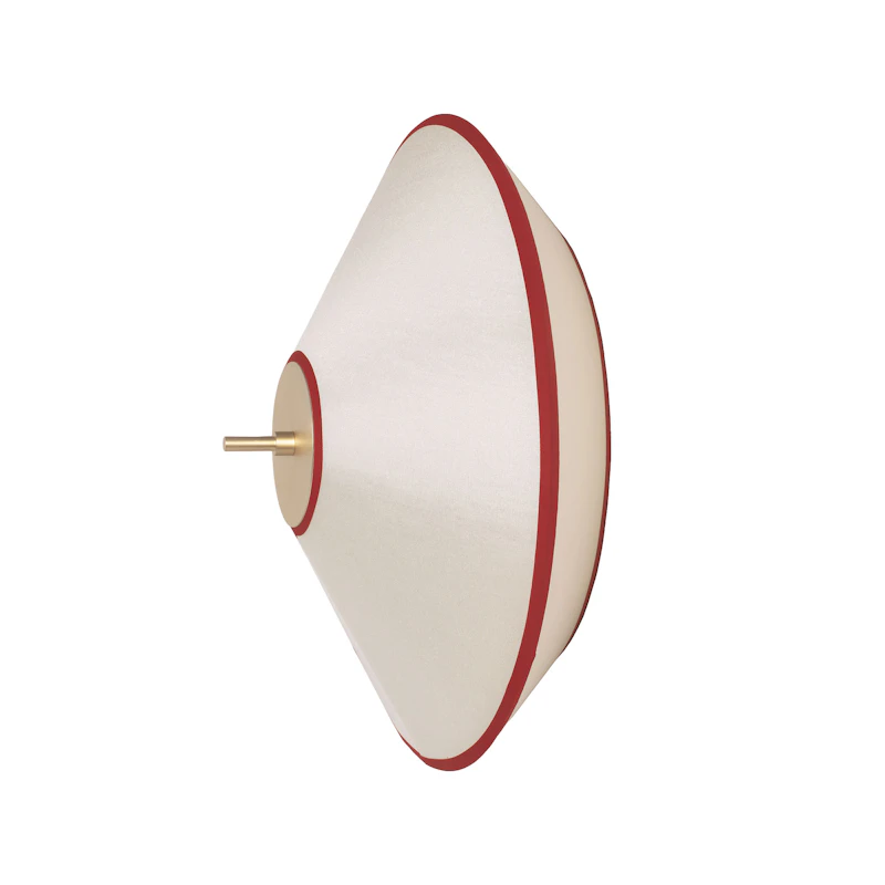 Tafta Wandleuchte Ø40 cm, Rot / Altweiß