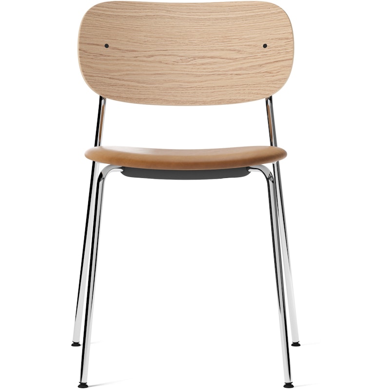 Co Chair Chromed Legs, Seat Dakar 0250 / Back Natural Oak